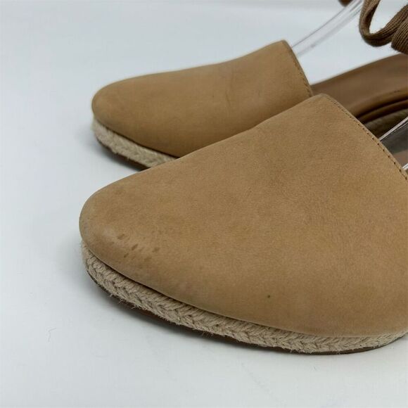 Corso Como Women's Lace Up Tan Brown Leather Espadrille Wedge Sandals Size 7.5 - Picture 7 of 16